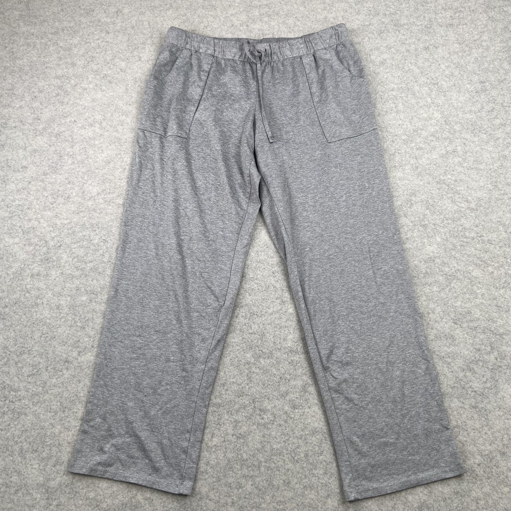 Lucky Brand Lounge Pants Mens Medium (31x27) Gray Jersey Knit Drawstring Sleep